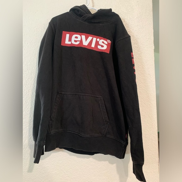Levi's Other - Levi's Big Kids Black Logo Hoodie Size L(12-13)years.used good condition.